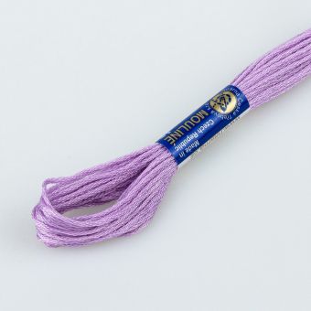 Vyšívací příze MOULINE / MULINKA 4332 světle fialová, jednobarevná, 2g/8m