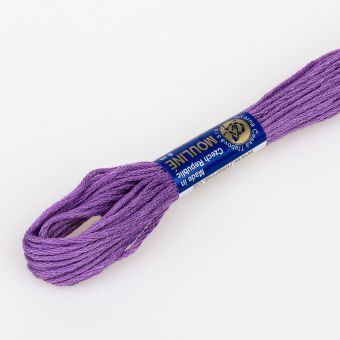 Vyšívací příze MOULINE / MULINKA 4352 tmavá cyklámenová fialová, jednobarevná, 2g/8m