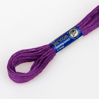 Vyšívací příze MOULINE / MULINKA 4372 fialová, jednobarevná, 2g/8m