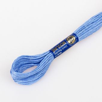 Vyšívací příze MOULINE / MULINKA 5532 blankytná modř, jednobarevná, 2g/8m