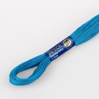 Vyšívací příze MOULINE / MULINKA 5752 tmavý tyrkys, jednobarevná, 2g/8m
