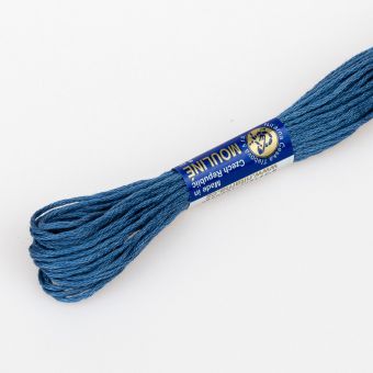 Vyšívací příze MOULINE / MULINKA 5862 ocelová modř, jednobarevná, 2g/8m