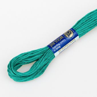 Vyšívací příze MOULINE / MULINKA 6572 zeleno-modrá, jednobarevná, 2g/8m