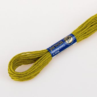 Vyšívací příze MOULINE / MULINKA 6752 zlatá hnědá, jednobarevná, 2g/8m