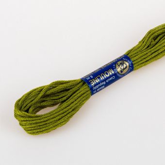 Vyšívací příze MOULINE / MULINKA 6772 zelené jablko, jednobarevná, 2g/8m