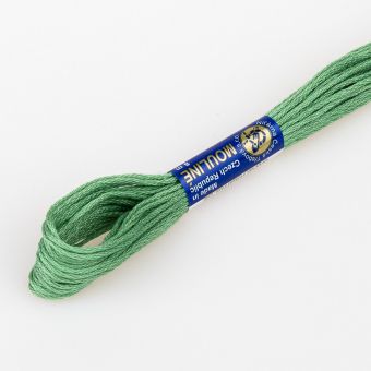 Vyšívací příze MOULINE / MULINKA 6852 lahvová zelená, jednobarevná, 2g/8m