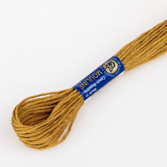 Vyšívací příze MOULINE / MULINKA 7142 zlato-hnědá, jednobarevná, 2g/8m