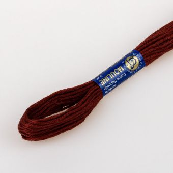 Vyšívací příze MOULINE / MULINKA 7292 červená hněď, jednobarevná, 2g/8m