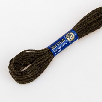 Vyšívací příze MOULINE / MULINKA 7992 tmavě hnědá, jednobarevná, 2g/8m