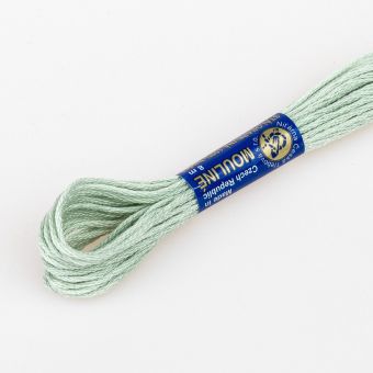 Vyšívací příze MOULINE / MULINKA 8232 tmavá mentolově modrá, jednobarevná, 2g/8m