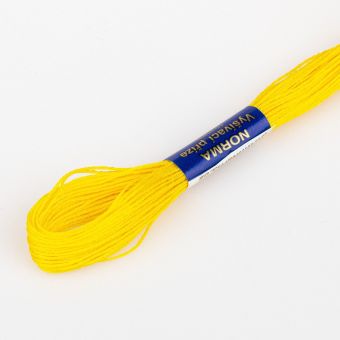 Vyšívací příze NORMA / BAVLNKA 1682 sytě žlutá, jednobarevná, 1,5g/15m