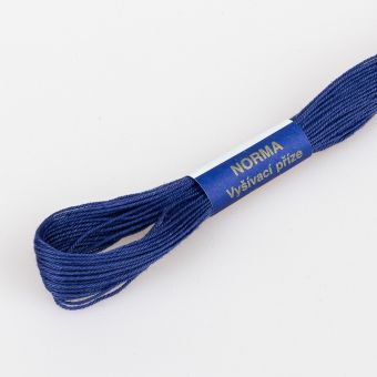Vyšívací příze NORMA / BAVLNKA 5362 tmavá modro-fialová, jednobarevná, 1,5g/15m