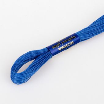 Vyšívací příze NORMA / BAVLNKA 5562 sytě modrá, jednobarevná, 1,5g/15m
