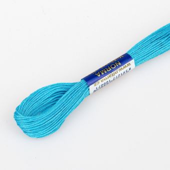 Vyšívací příze NORMA / BAVLNKA 5742 modrý tyrkys, jednobarevná, 1,5g/15m