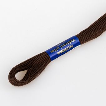 Vyšívací příze NORMA / BAVLNKA 7892 čokoládová hnědá, jednobarevná, 1,5g/15m