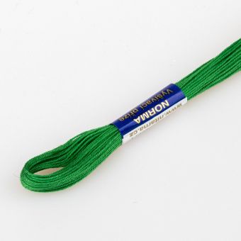 Vyšívací příze NORMA / BAVLNKA 6182 trávová zeleň zelená, jednobarevná, 1,5g/15m