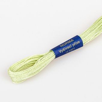 Vyšívací příze NORMA / BAVLNKA 6212 ledová zeleň zelená, jednobarevná, 1,5g/15m