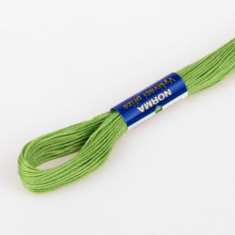 Vyšívací příze NORMA / BAVLNKA 6232 charteuska zelená, jednobarevná, 1,5g/15m