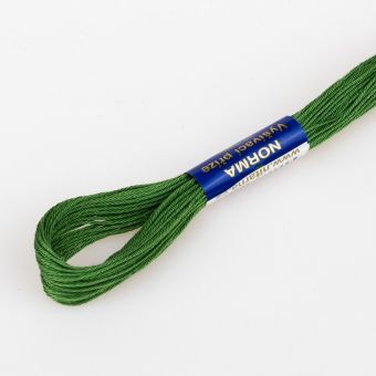 Vyšívací příze NORMA / BAVLNKA 6662 střední zeleň zelená, jednobarevná, 1,5g/15m