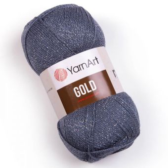 Pletací příze YarnArt GOLD 9044 šedá, efektní, 100g/400m
