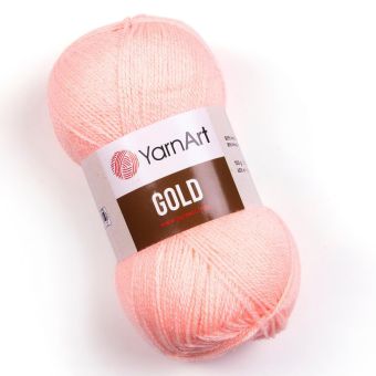 Pletací příze YarnArt GOLD 9353 lososová, efektní, 100g/400m