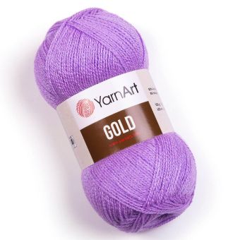 Pletací příze YarnArt GOLD 9384 světle fialová, efektní, 100g/400m
