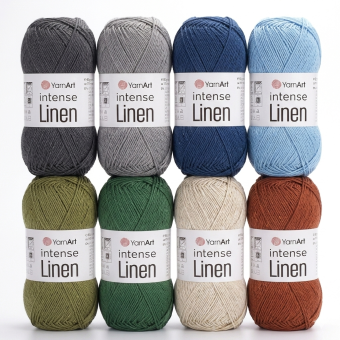 Pletací příze YarnArt INTENSE LINEN jednobarevná, letní, 50g/175m