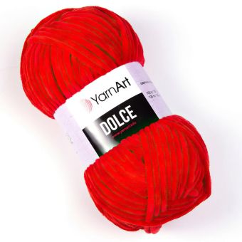 Pletací příze YarnArt DOLCE 748 červená, efektní, 100g/120m