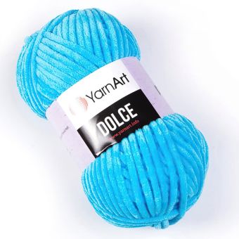 Pletací příze YarnArt DOLCE 758 modrá, efektní, 100g/120m