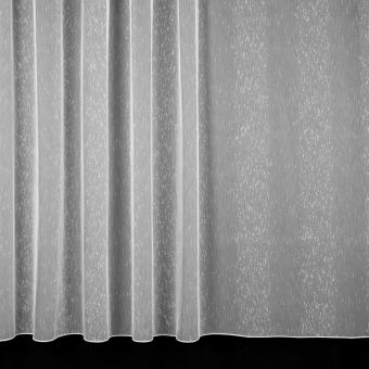 Kusová žakárová záclona 2913/98894, prší, s řasicí páskou a olůvkem, jednobarevná bílá, výška 160 cm x šířka 210 cm (na okno)
