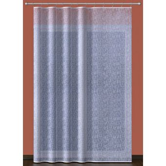 Žakárová záclona MIRKA 2, cik cak pršíčko, s olůvkem, bílá (více výšek, v metráži)