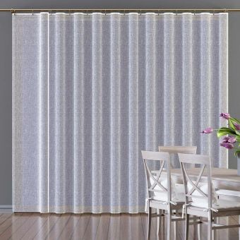 Žakárová záclona OLGA s žíháním, s olůvkem, bílá (více výšek, v metráži)