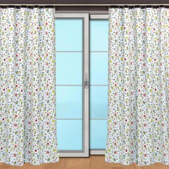 Zatemňovací / termoizolační závěs, dětský blackout 10027/05 LOUKA na bílé, šířka 150cm (látka v metráži)