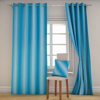 Zatemňovací / termoizolační závěs, blackout 10013/04 modrý žíhaný, šířka 150cm (látka v metráži)