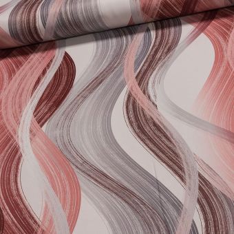 Zatemňovací / termoizolační závěs, blackout 391102/118 vínové vlny, šířka 150cm (látka v metráži)