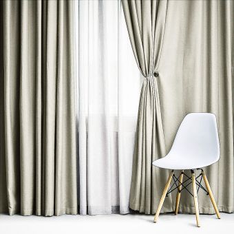 Zatemňovací / termoizolační závěs, blackout jednobarevný UNI OLZ-102 slonová kost, šířka 150cm (látka v metráži)