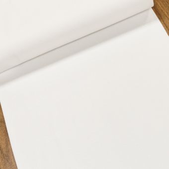 Žebrovaný bavlněný úplet 8766.002 BIO jemný / hladký, bílý, š.35cm (látka v metráži)