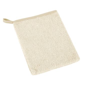 Koupelnová mycí žínka 23/16, bavlněné froté, jednobarevná béžová, 17x25cm