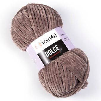 Pletací příze YarnArt DOLCE 754 kakaová, efektní, 100g/120m