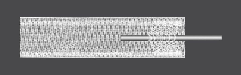 Záclonová řasící páska, stuha TZ17, vitrážová na tyč, univerzální řasení, transparentní, šířka 10cm (v metráži)