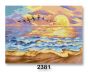 Vyšívací předloha, obrázek na vyšívání 70243/2381, moře, modro-béžová, 30x40cm