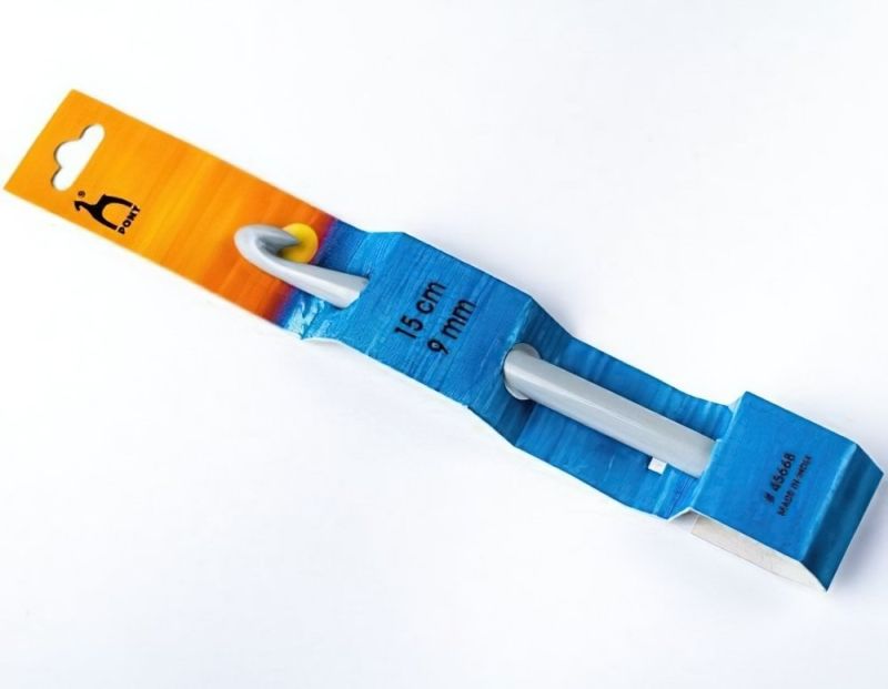 Háček na háčkování PONY, plastový 45668, velikost 9mm, délka 15cm