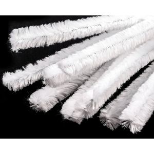 Chlupatý modelovací drát 240512/01, jednobarevná bílá, průměr 15mm, délka 30cm, (1 balení, 10 kusů)