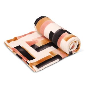 Deka z mikroflanelu QUENTIN QK-136 barevná kostkovaná, 150x200cm