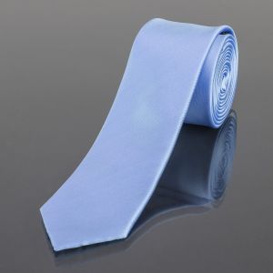 Kravata pánská AMJ úzká jednobarevná KI0013, světle modrá