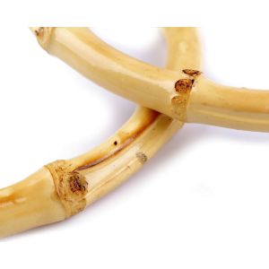 Bambusová ucha na tašky, kruh na lapač snů 790258/1, světlý, průměr 20cm