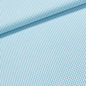 Bavlněné plátno EKKA 44373801/12 tyrkysová kostička, š.147cm (látka v metráži)
