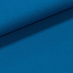 Bavlněný úplet TEPLÁKOVINA SP-GRETA 45, jednobarevná uni tmavá petrolejová, š.180cm (látka v metráži)