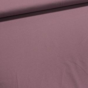 Bavlněný úplet TEPLÁKOVINA SP-GRETA 49 jednobarevná uni tmavá pudrová, š.180cm (látka v metráži)
