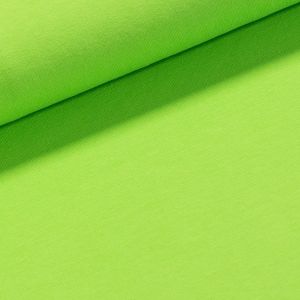 Bavlněný úplet TEPLÁKOVINA SP-GRETA 50 jednobarevná uni ostře zelená, š.180cm (látka v metráži)